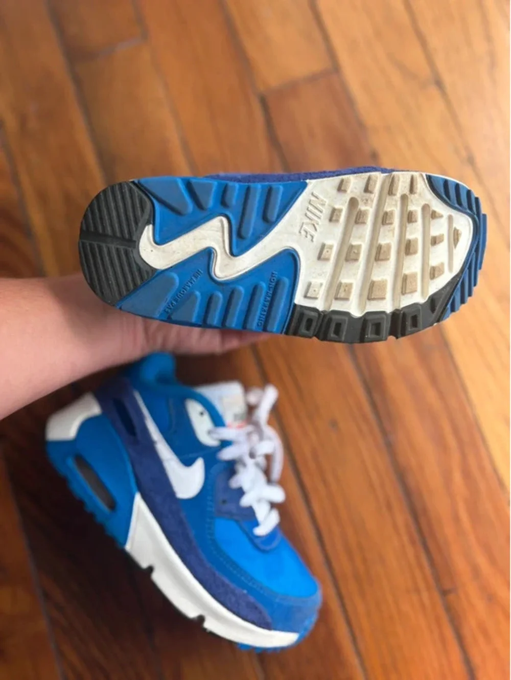 10C Blue and White Toddler Nike Air Max